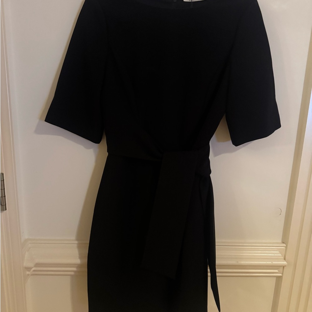 Alice + Olivia Black Virgil Boat Neck Mini Dress - Picture 3 of 8